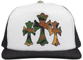 Chrome Hearts Triple Cross Trucker Hat Black/White