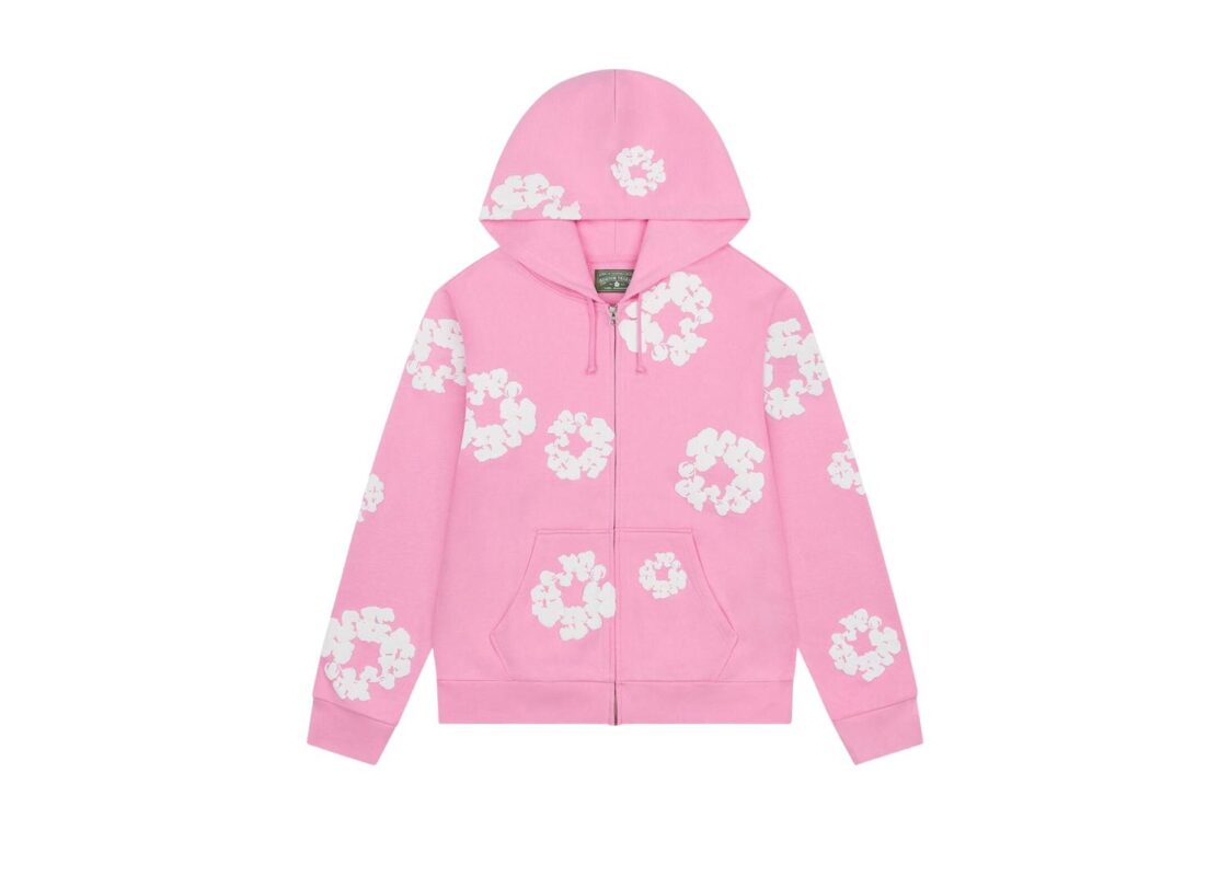 Denim Tears Cotton Wreath Zip Pink