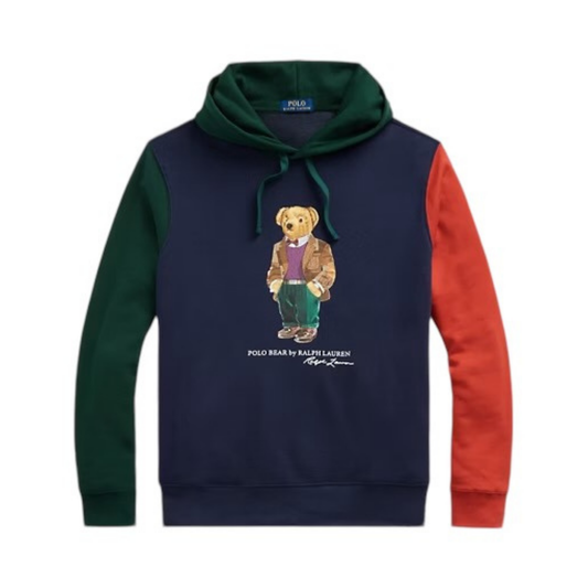 Polo Bear Color-Blocked Fleece Hoodie