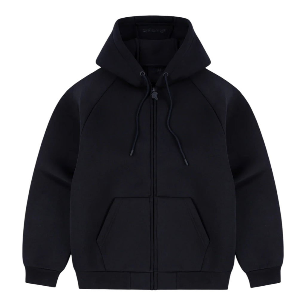 Syna Neoprene Zip Hoodie Black