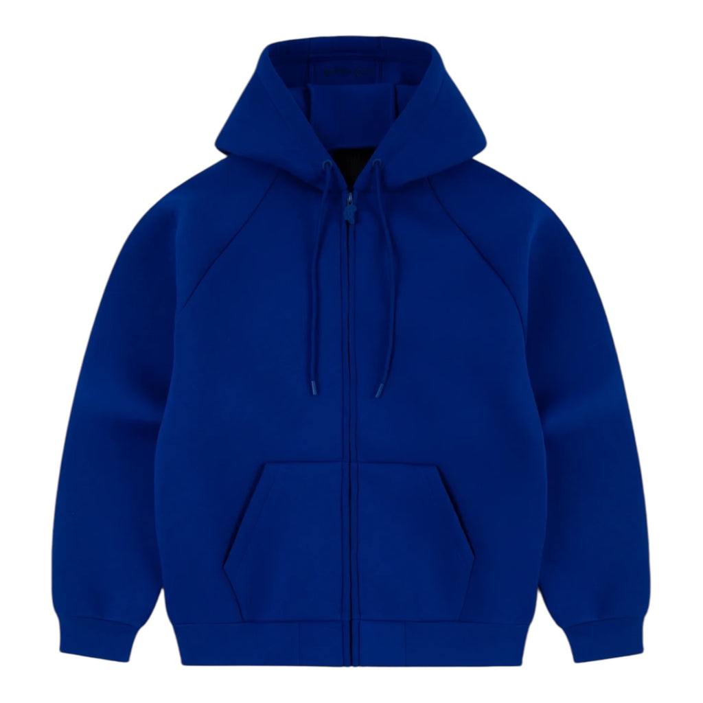 Syna Neoprene Zip Hoodie Blue