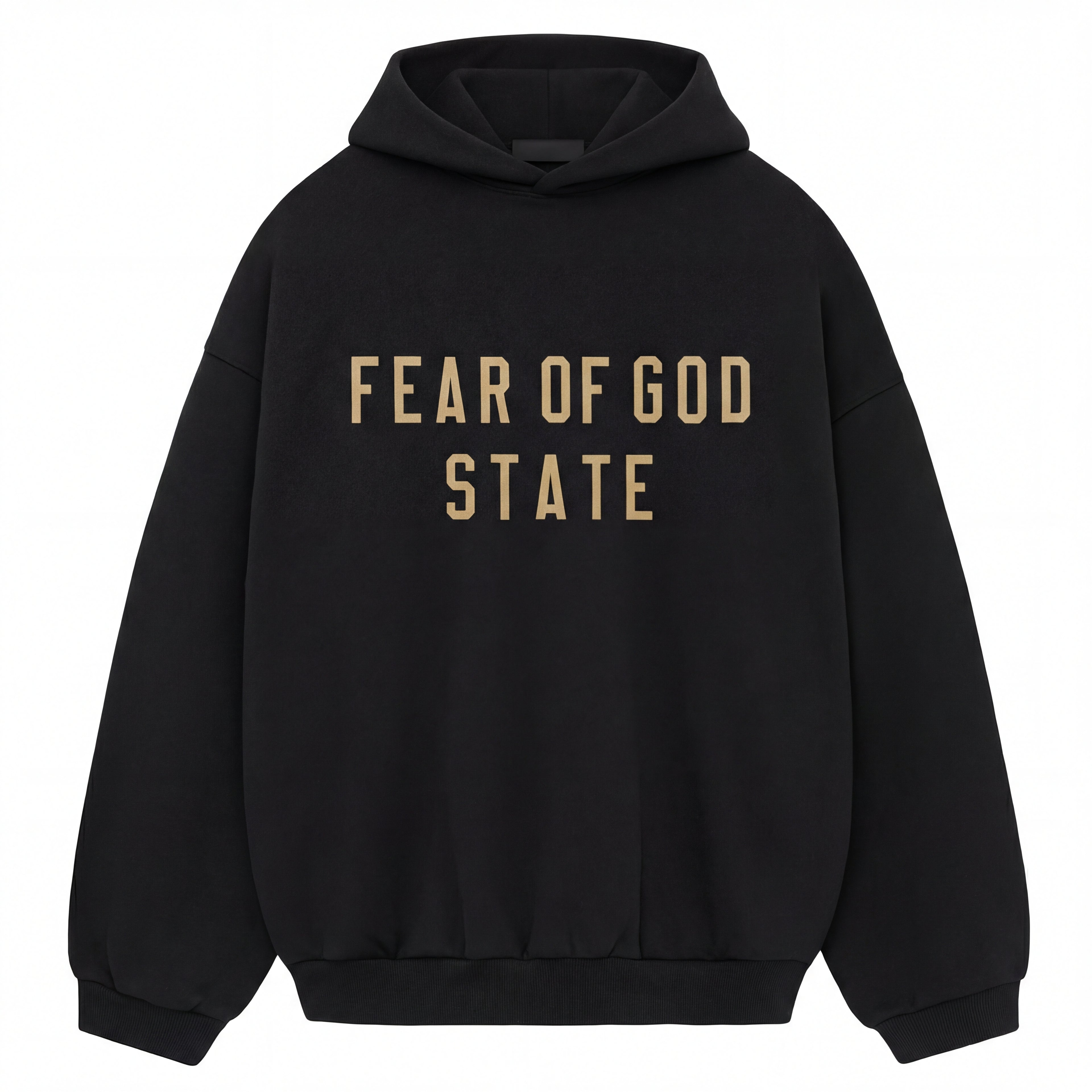 Fear Of God Essentials State Fleece Black Hoodie (FW24)