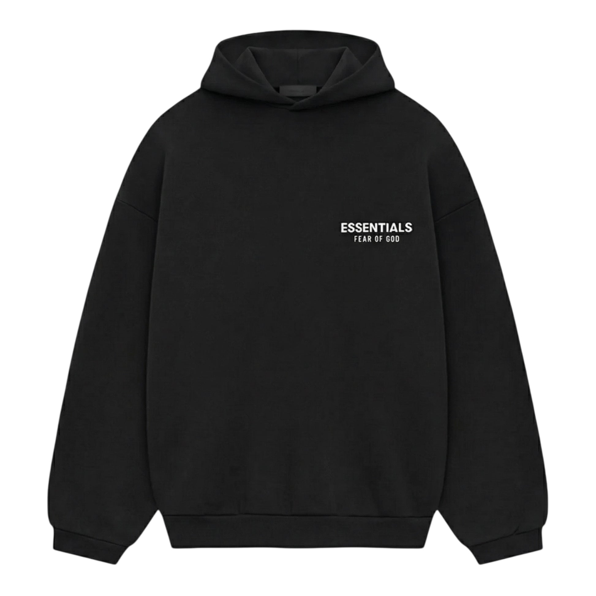 Fear Of God Essentials Fleece Black Hoodie (FW24)
