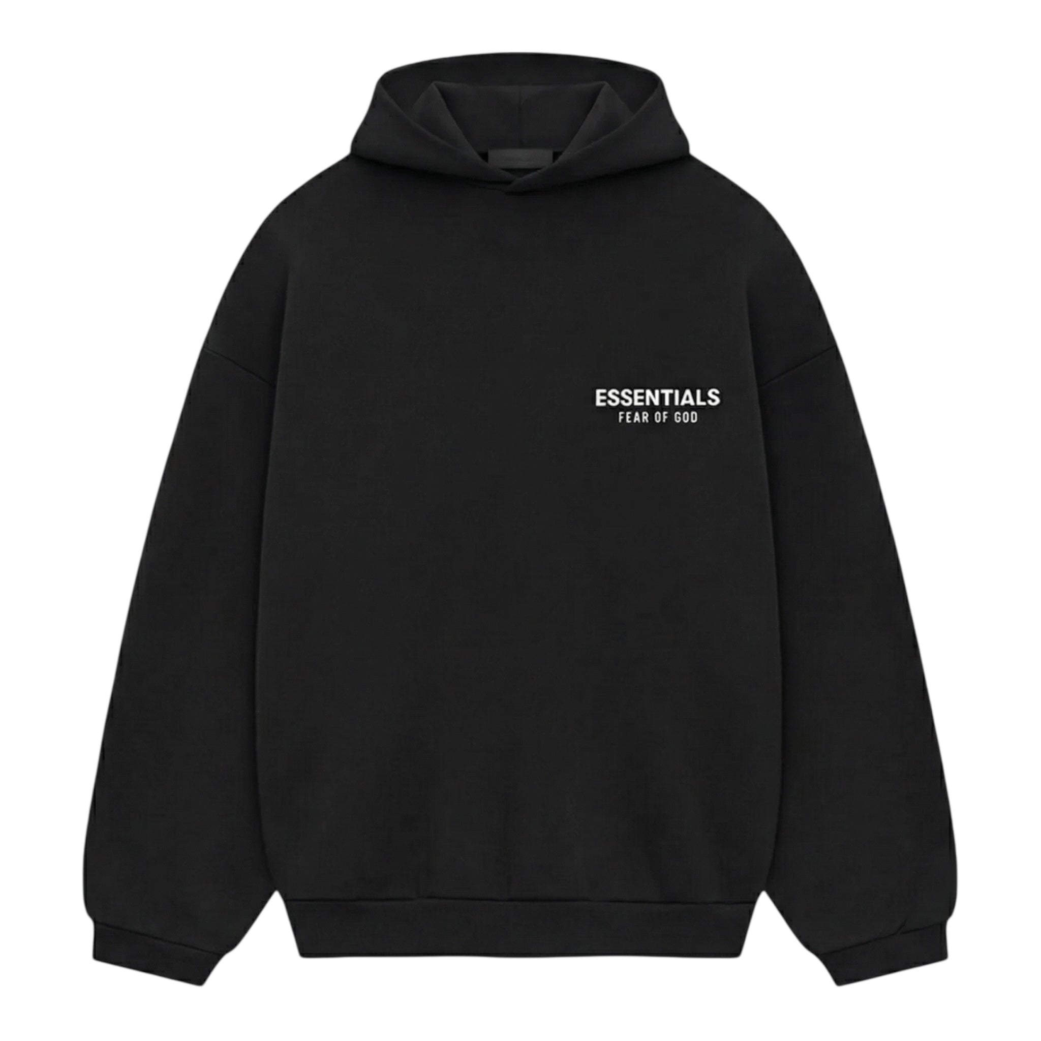 Fear Of God Essentials Fleece Black Hoodie (FW24)