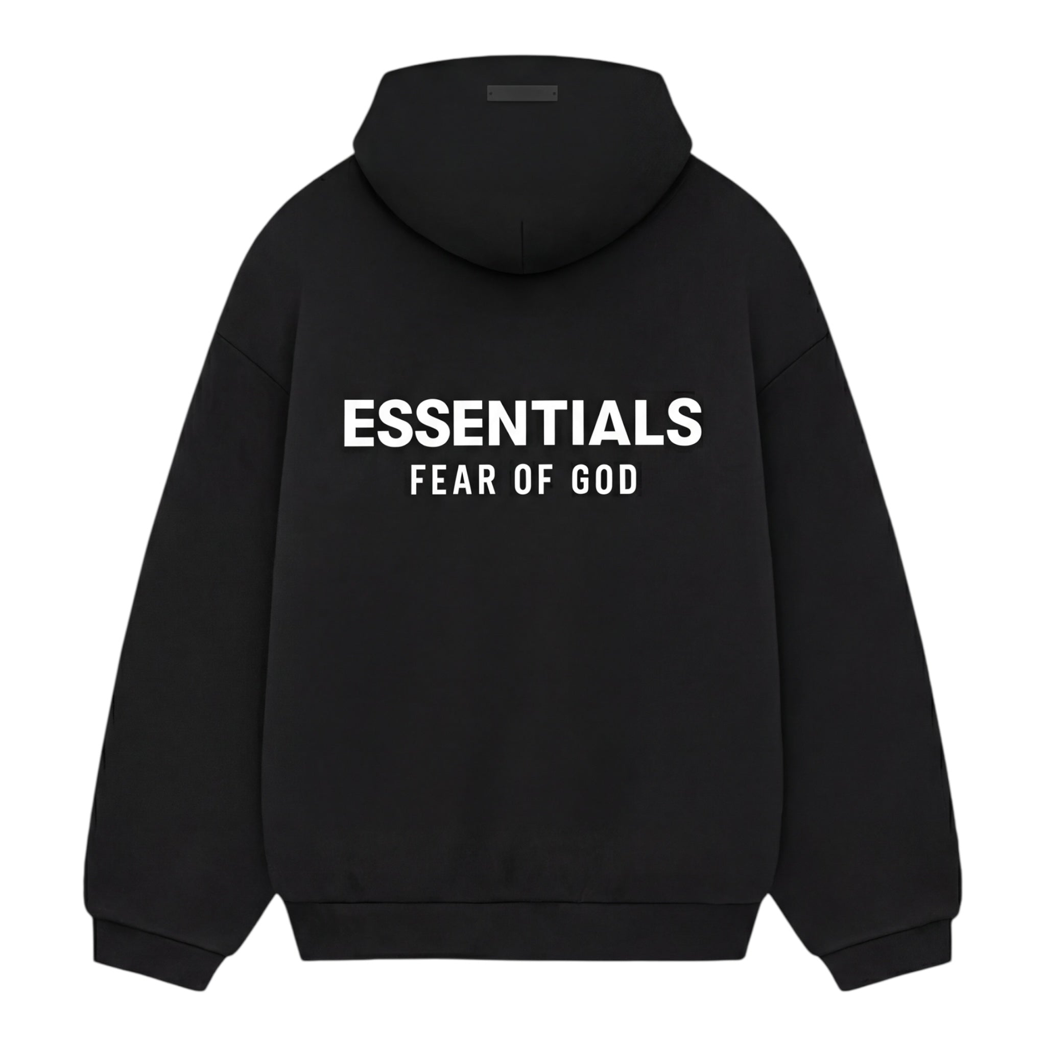 Fear Of God Essentials Fleece Black Hoodie (FW24)