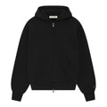 Fear Of God Essentials Classic Fleece Jet Black Zip-Up Hoodie (SS25)