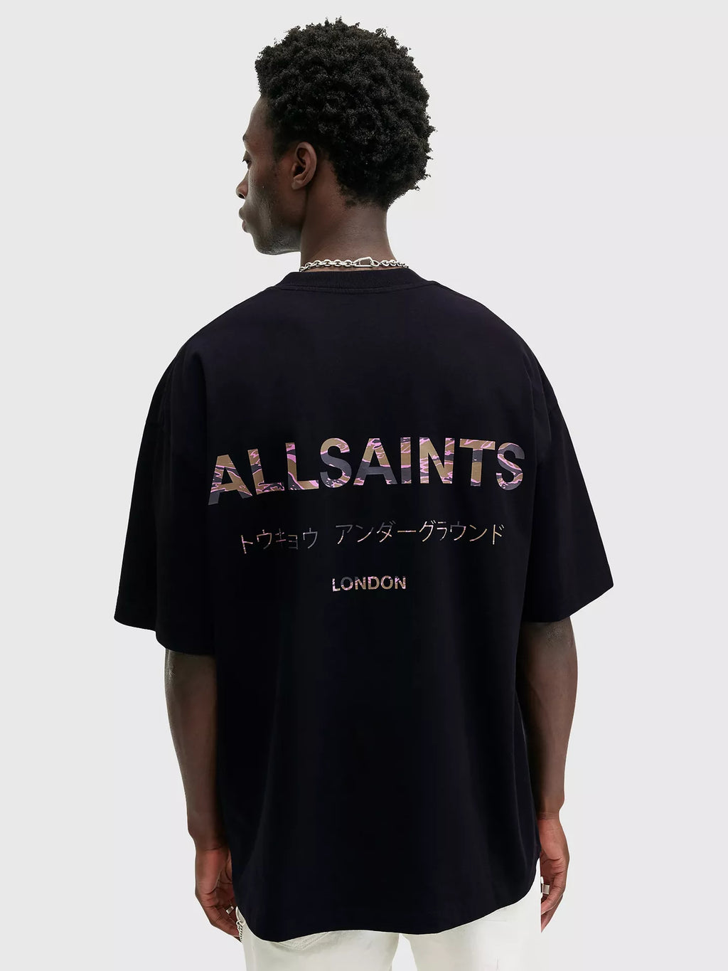 Allsaints Underground Tshirt Camo Black