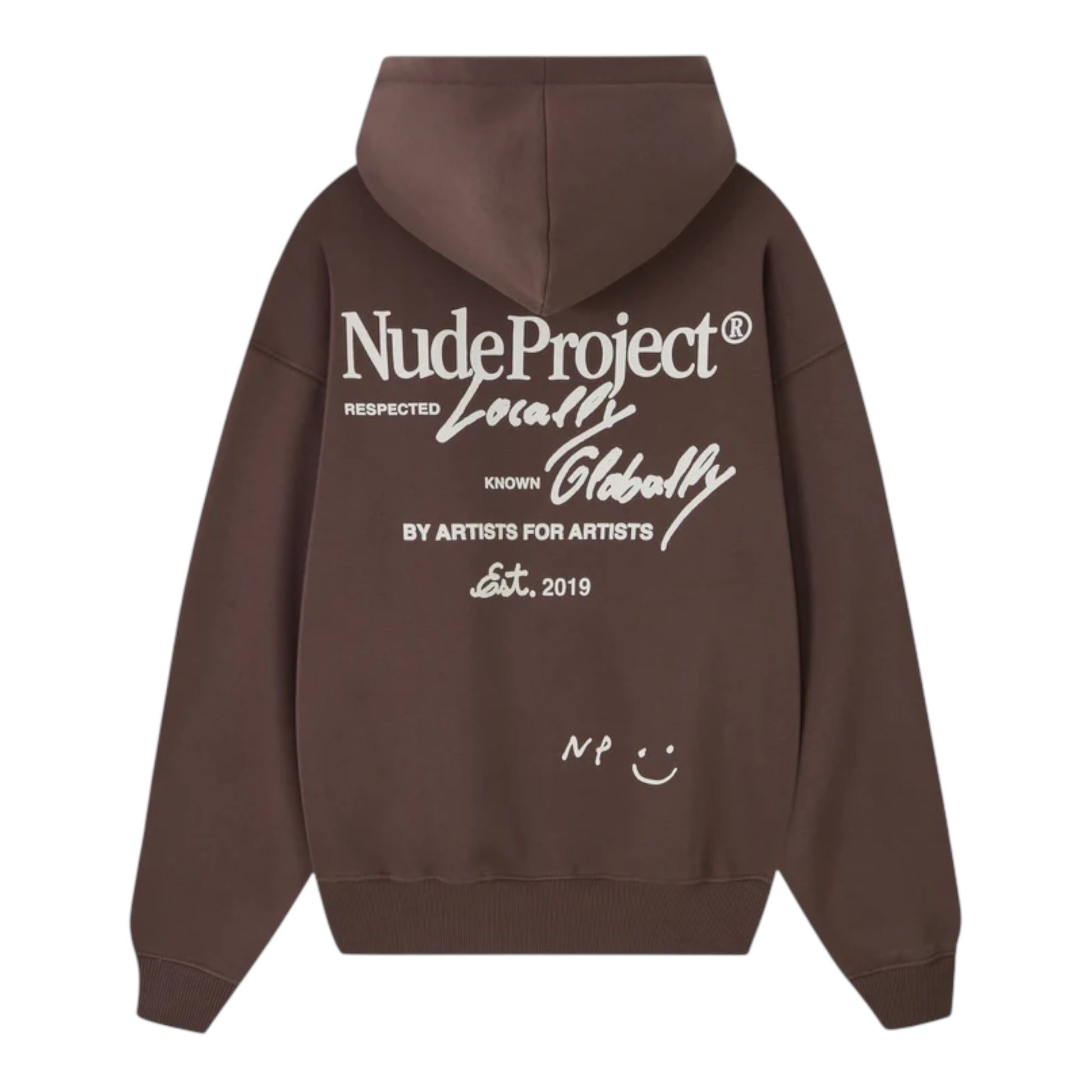 Nude Project Global Soon Zip-Up Hoodie Brown