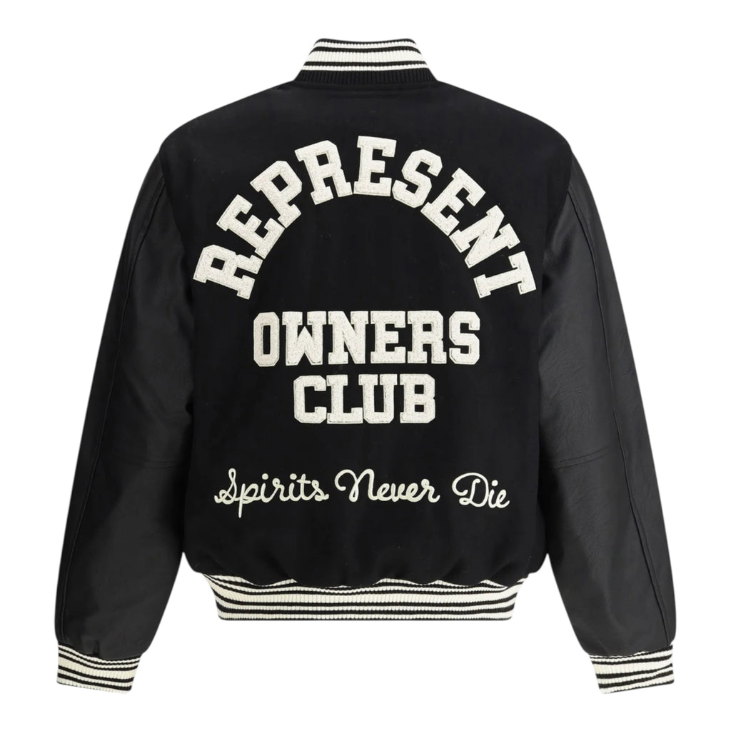 Represent Owners Club Varsity Jacket Black