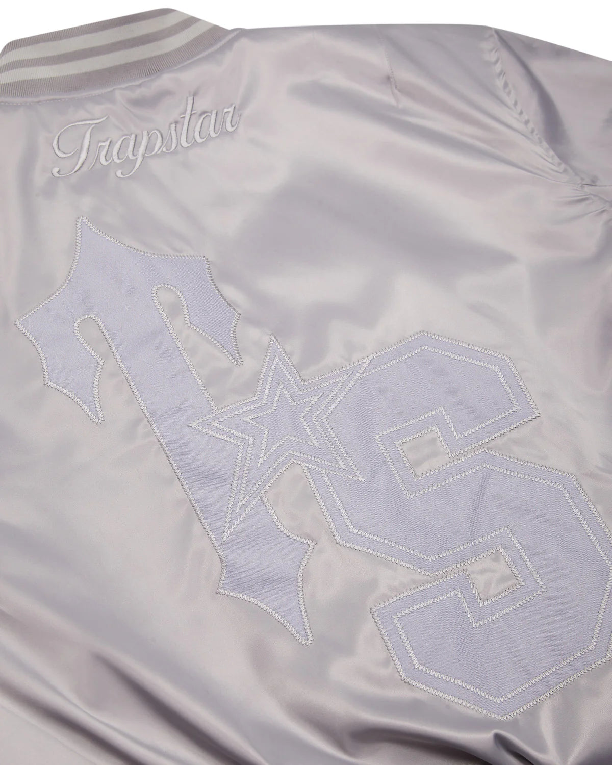 Trapstar Womens WildCard Stadium Jacket-Silver