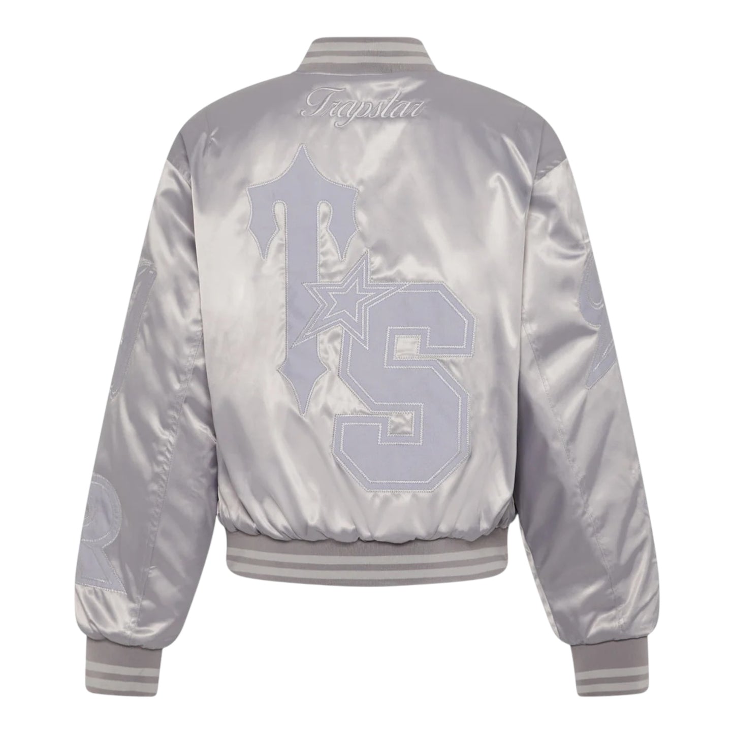 Trapstar Womens WildCard Stadium Jacket-Silver