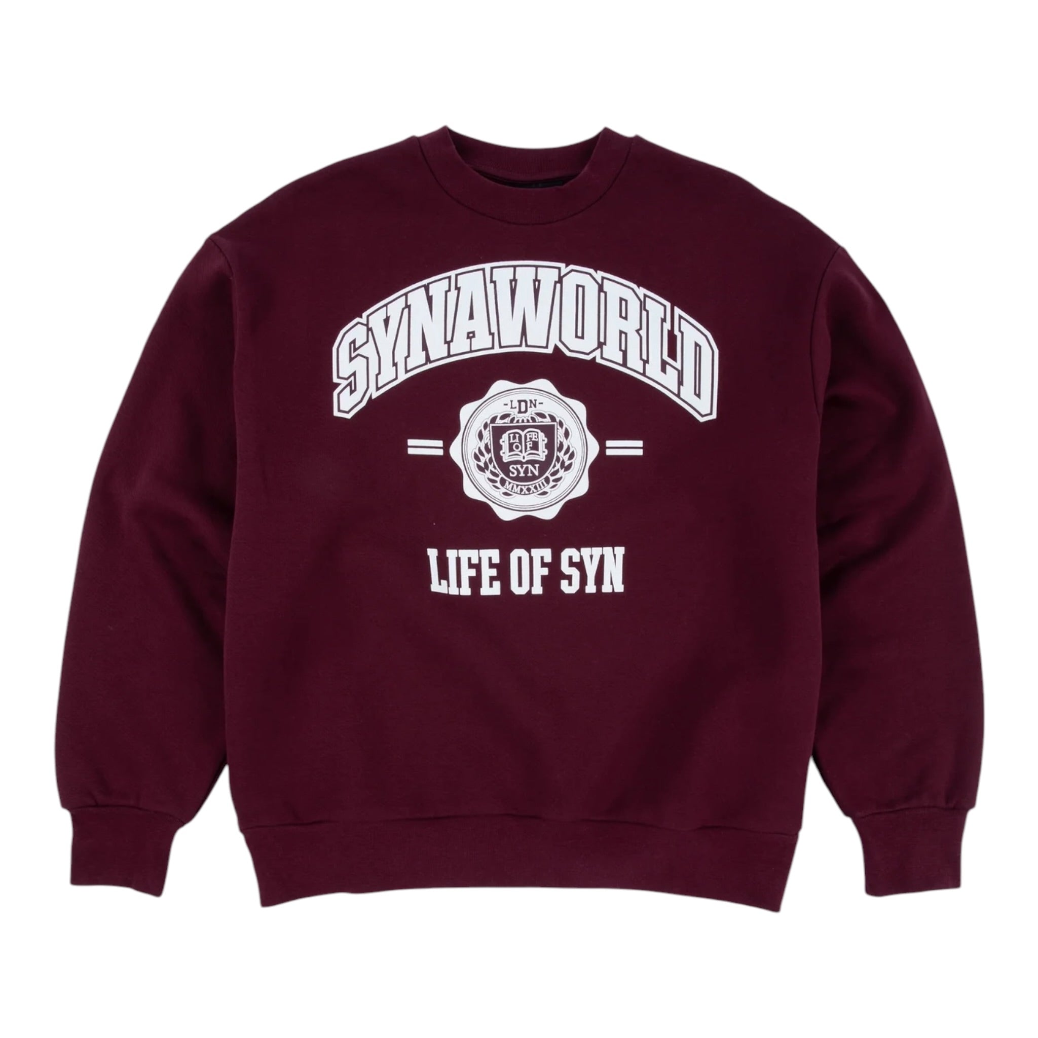 Syna College Crew Sweat Burgundy