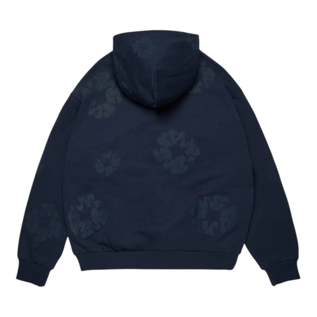 Denim Tears Faded Mono Cotton Wreath Hoodie Navy