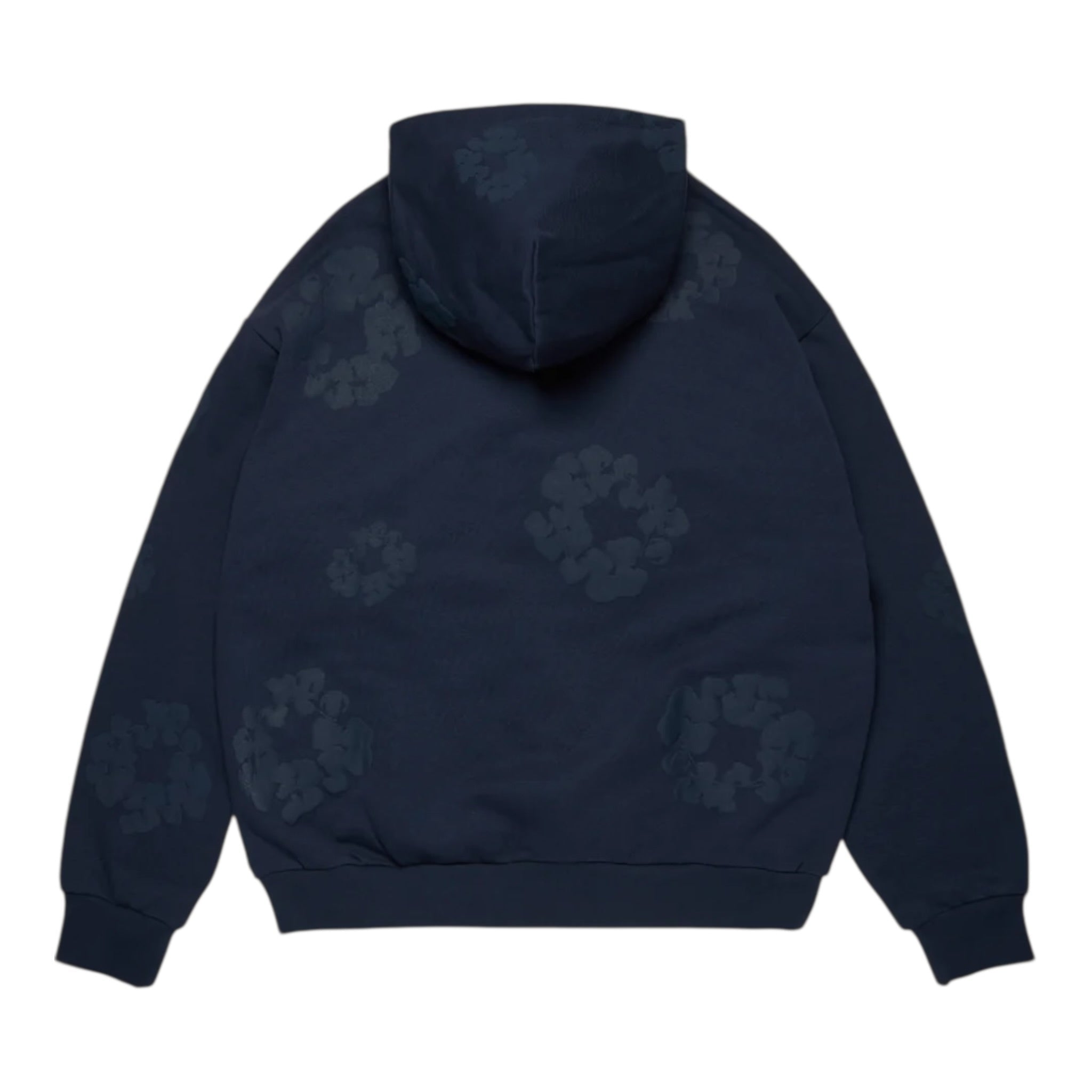 Denim Tears Faded Mono Cotton Wreath Hoodie Navy