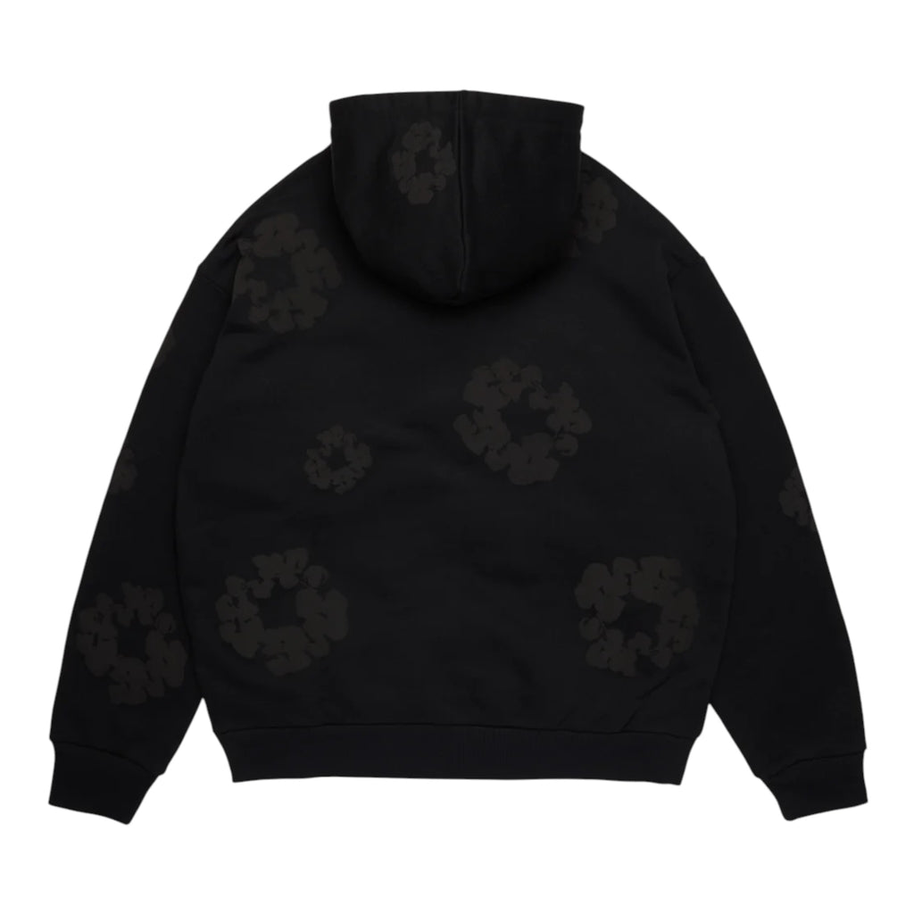 Denim Tears Mono Faded Cotton Wreath Hoodie Washed Black