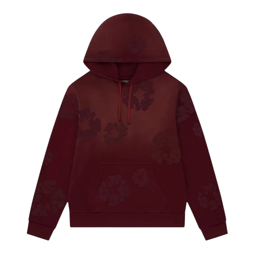 Denim Tears Faded Mono Cotton Wreath Hoodie Beet Root