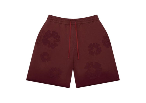 Denim Tears Faded Mono Cotton Wreath Sweatshort Beet Root