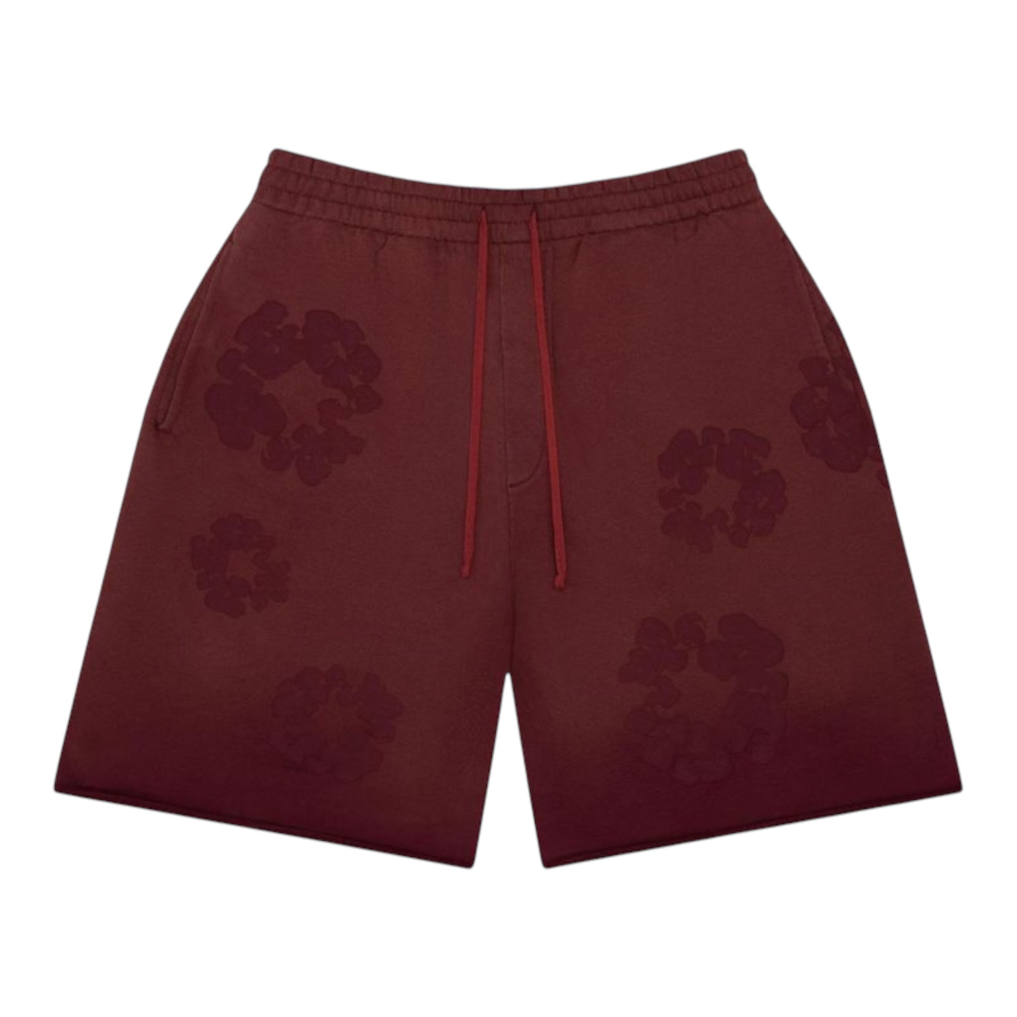 Denim Tears Faded Mono Cotton Wreath Sweatshort Beet Root
