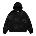 Denim Tears Mono Cotton Wreath Zip Hoodie Black