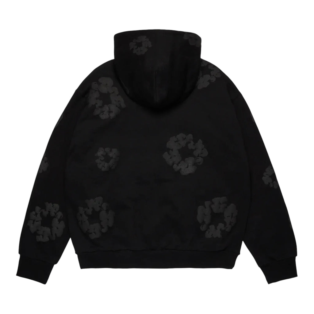 Denim Tears Mono Cotton Wreath Zip Hoodie Black