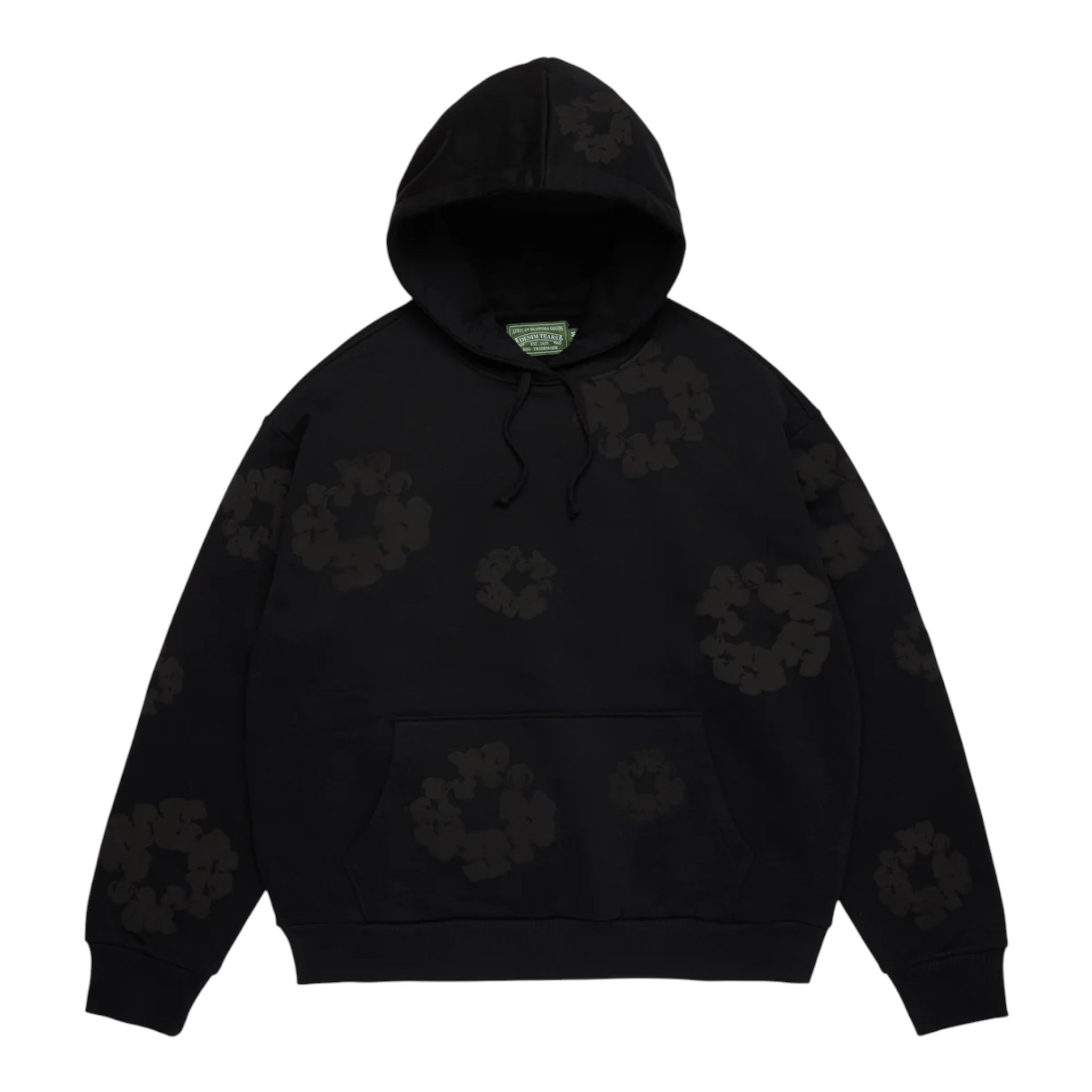 Denim Tears Mono Cotton Wreath Hoodie Triple Black