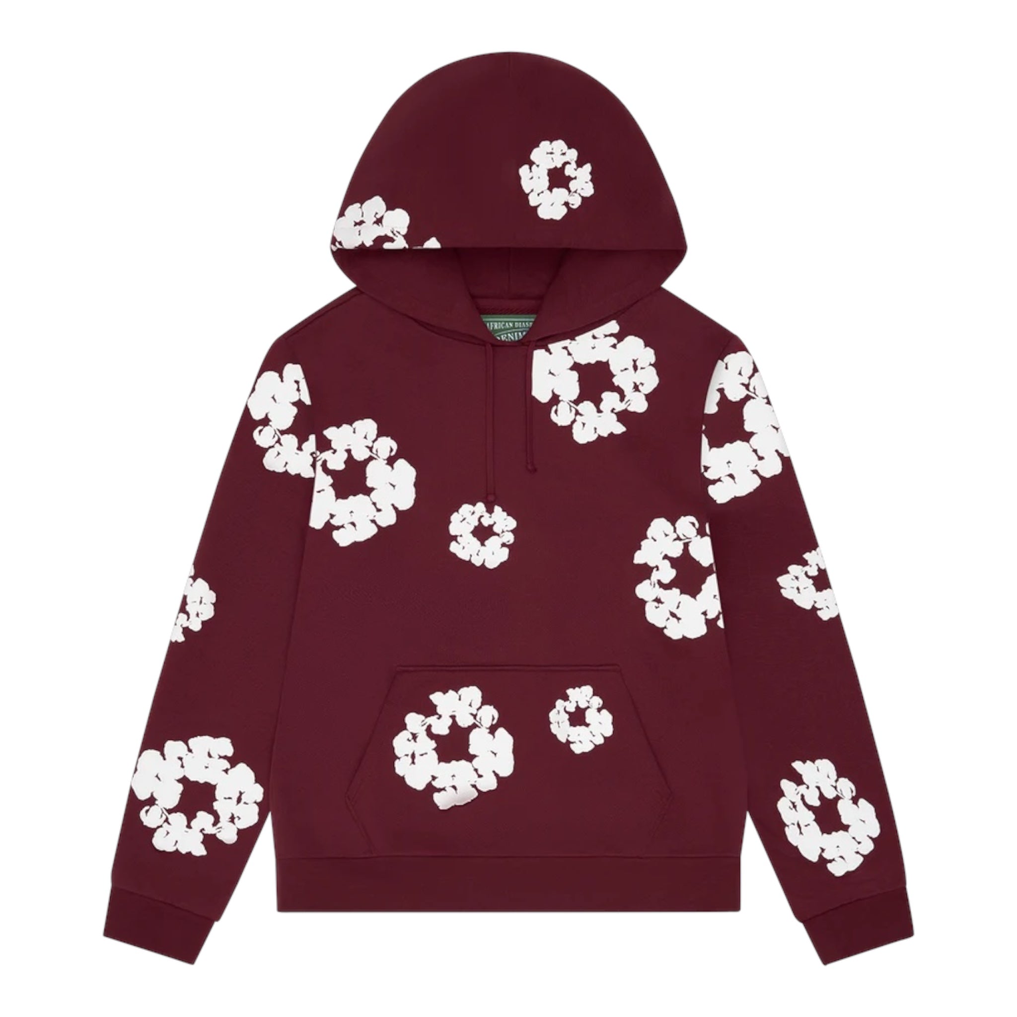 Denim Tears Cotton Wreath Hoodie Burgundy