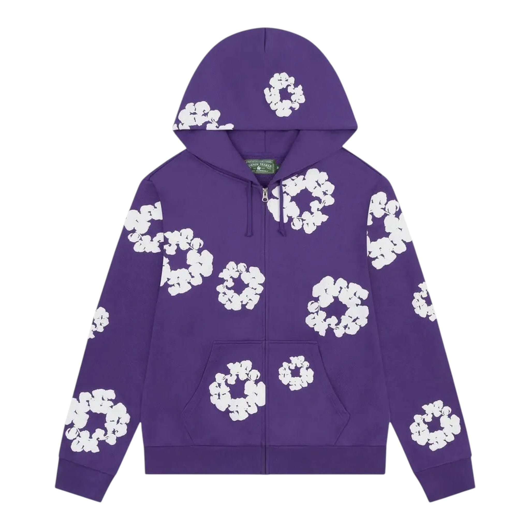 Denim Tears Cotton Wreath Zip Hoodie Purple