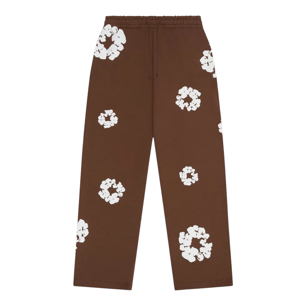 Denim Tears Cotton Wreath Open Leg Sweatpant Brown