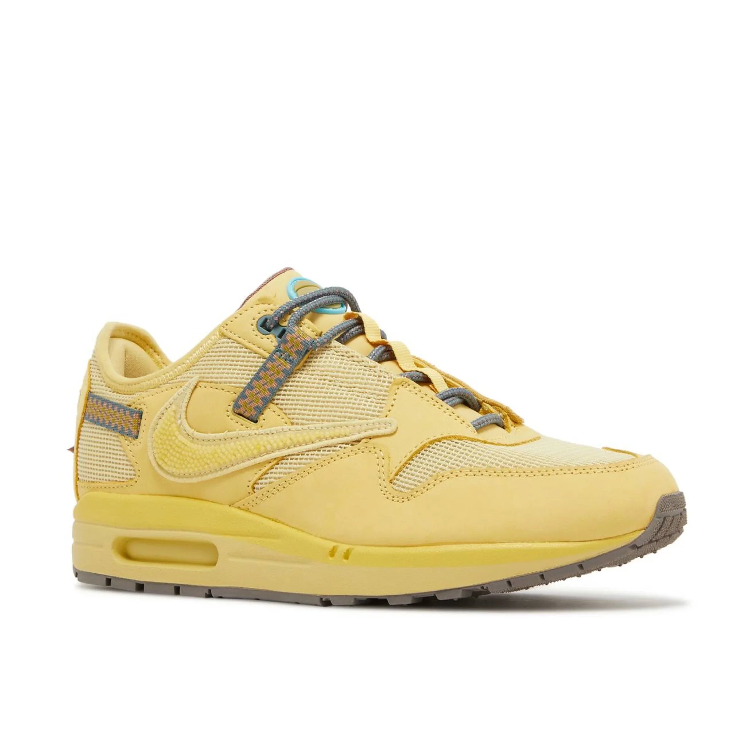 Nike Air Max sarı erkek spor ayakkabı, rahat ve şık tasarım, gri bant detaylı