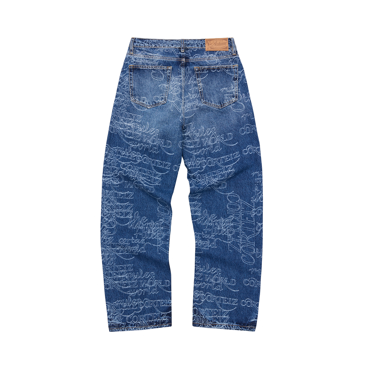 Corteiz Handwritten Denim Pant Midwash Indigo
