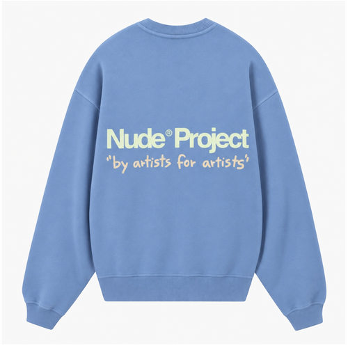 Nude Project Cult Crewneck Washed Baby Blue