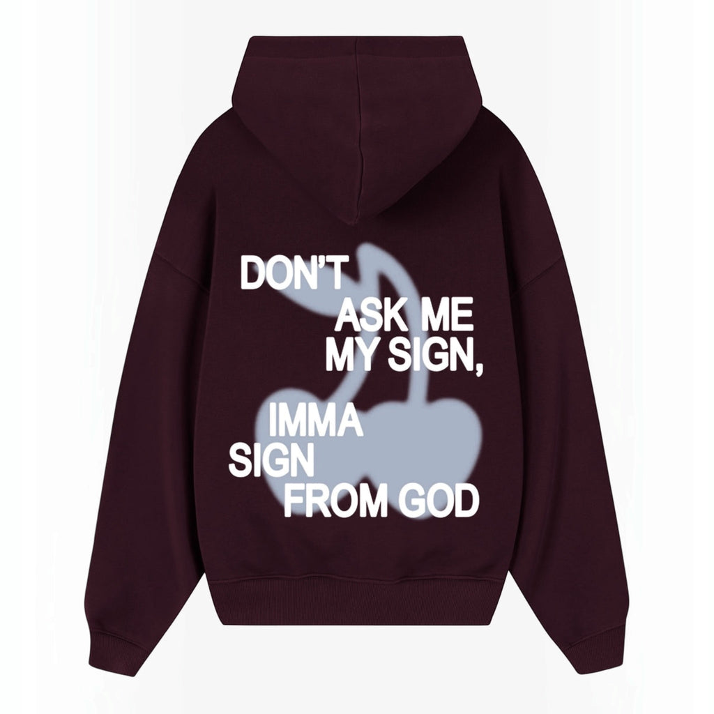 Nude Project Ladder Hoodie Burgundy