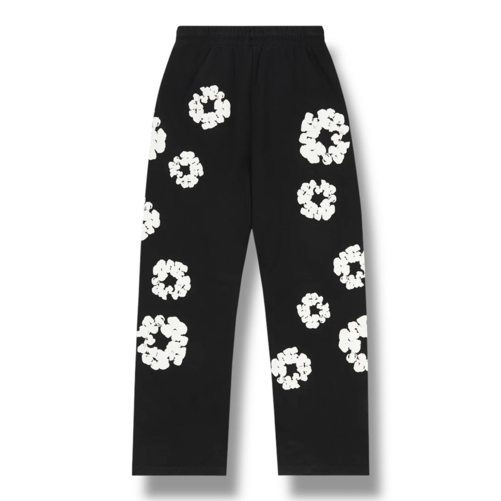 Denim Tears Cotton Wreath Baggy Sweatpants Black