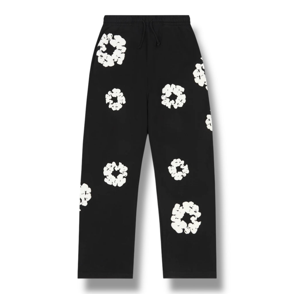 Denim Tears Cotton Wreath Baggy Sweatpants Black
