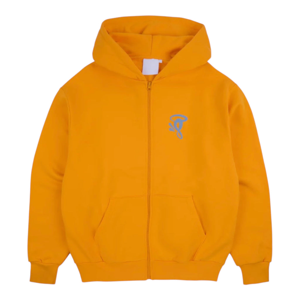 Syna Circle Zip Hoodie Orange