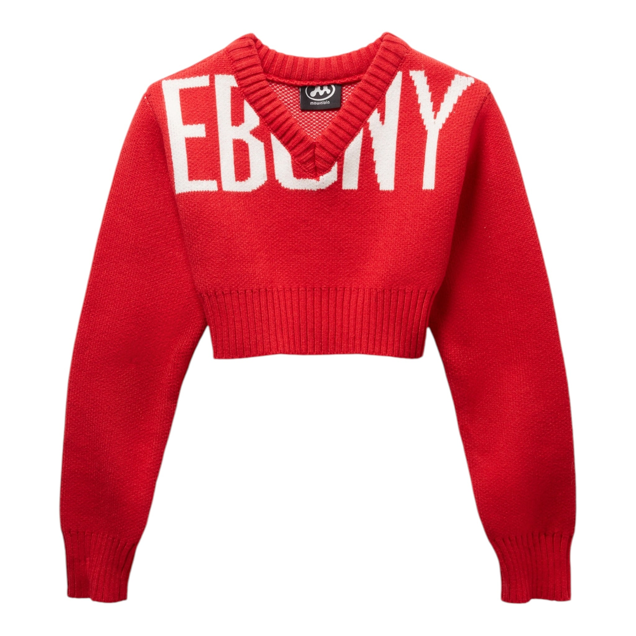 Mowalola Ebony Cropped Jumper Red