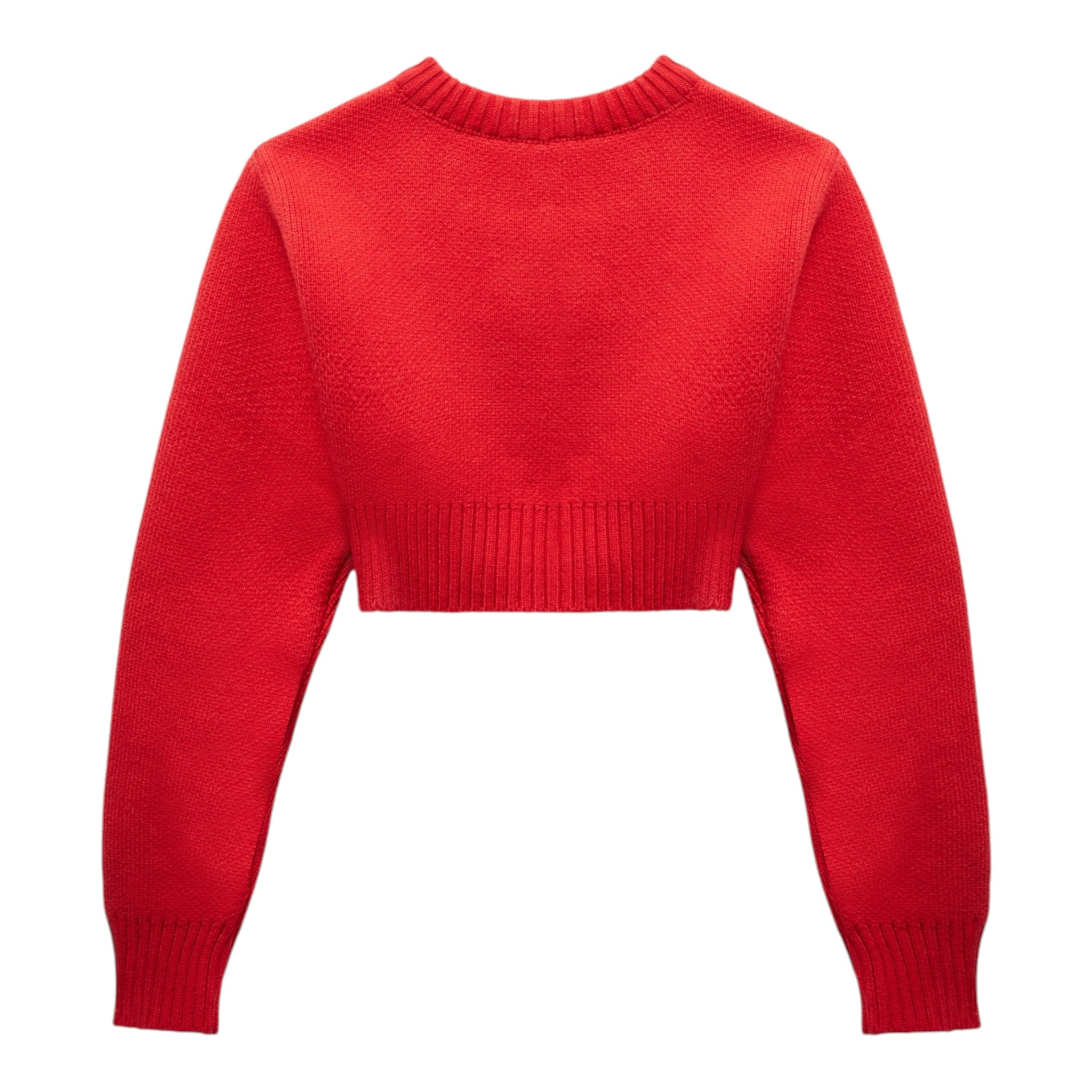 Mowalola Ebony Cropped Jumper Red