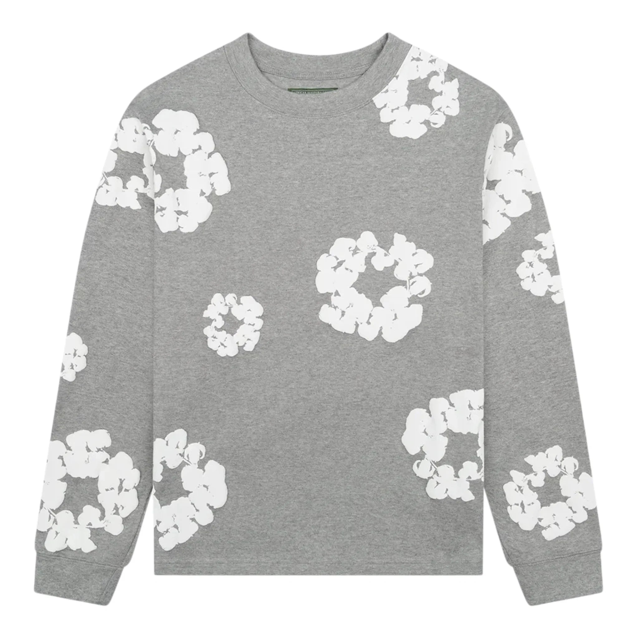 Denim Tears Long Sleeve Cotton Wreath Tee Grey