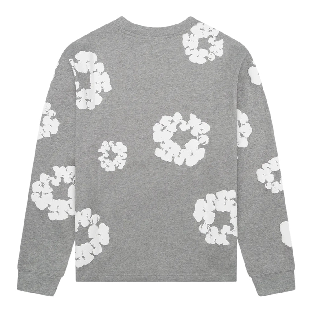 Denim Tears Long Sleeve Cotton Wreath Tee Gray