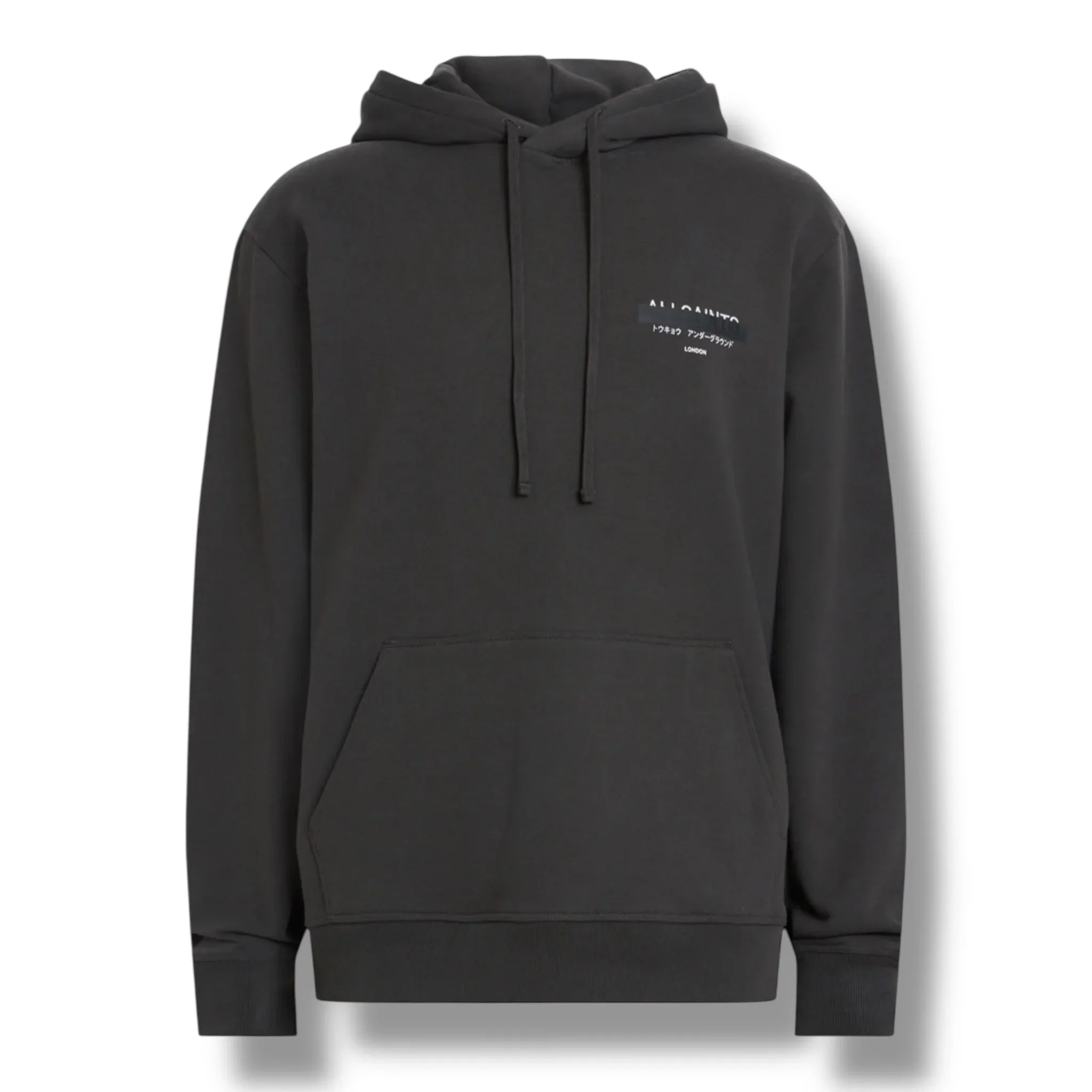 Allsaints Redact Hoodie Washed Black