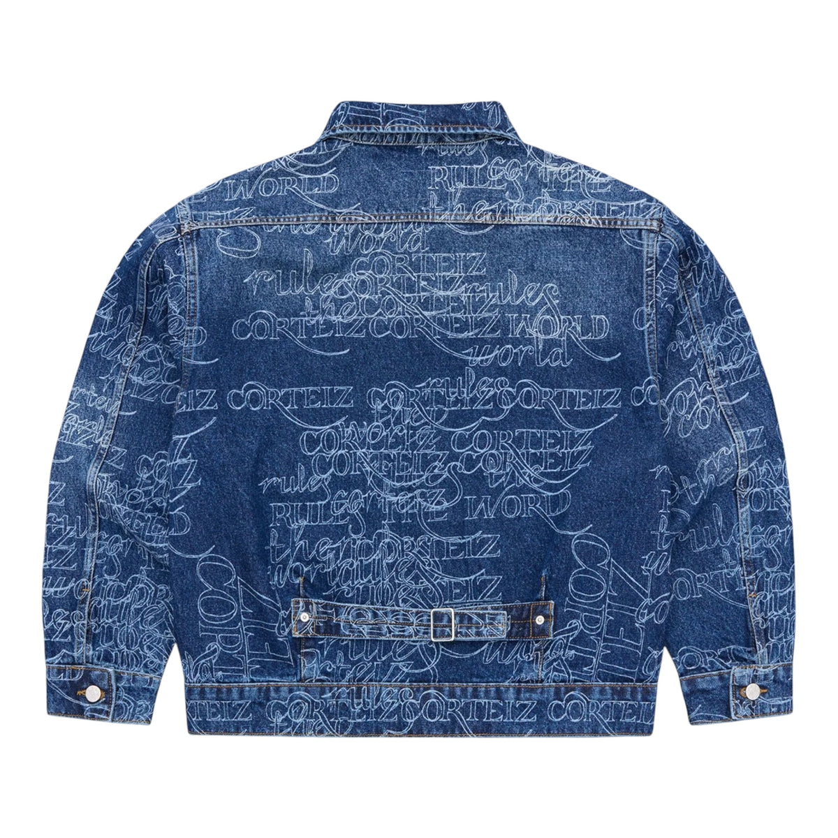 Corteiz Handwritten Denim Jacket Midwash Indıgo