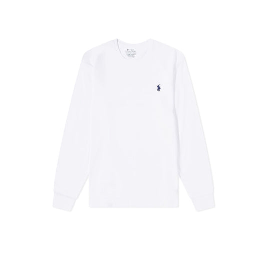 Polo Ralph Lauren Custom Slim Fit Long Sleeve White T-Shirt