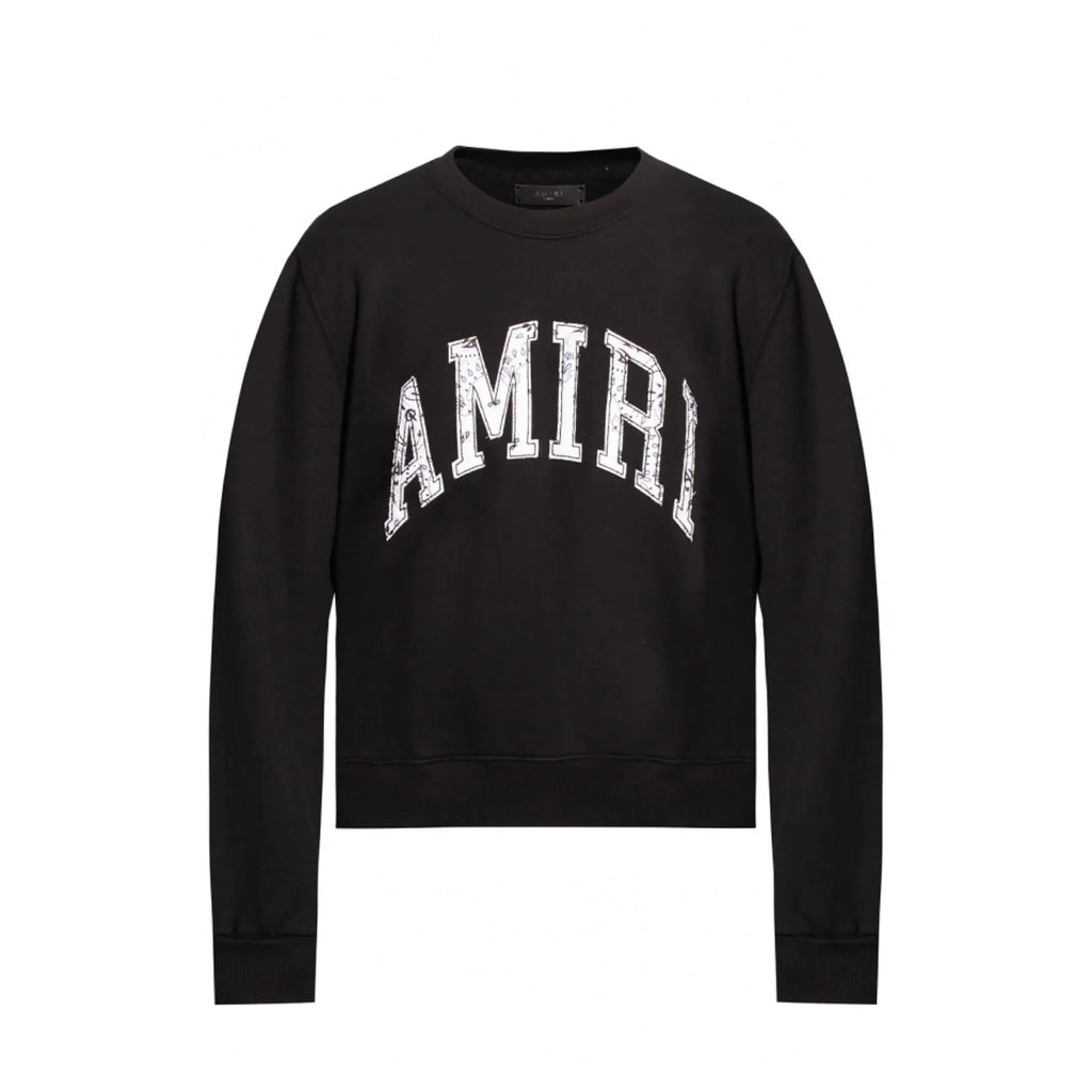 Amiri Bandana Patchwork Logo Crewneck