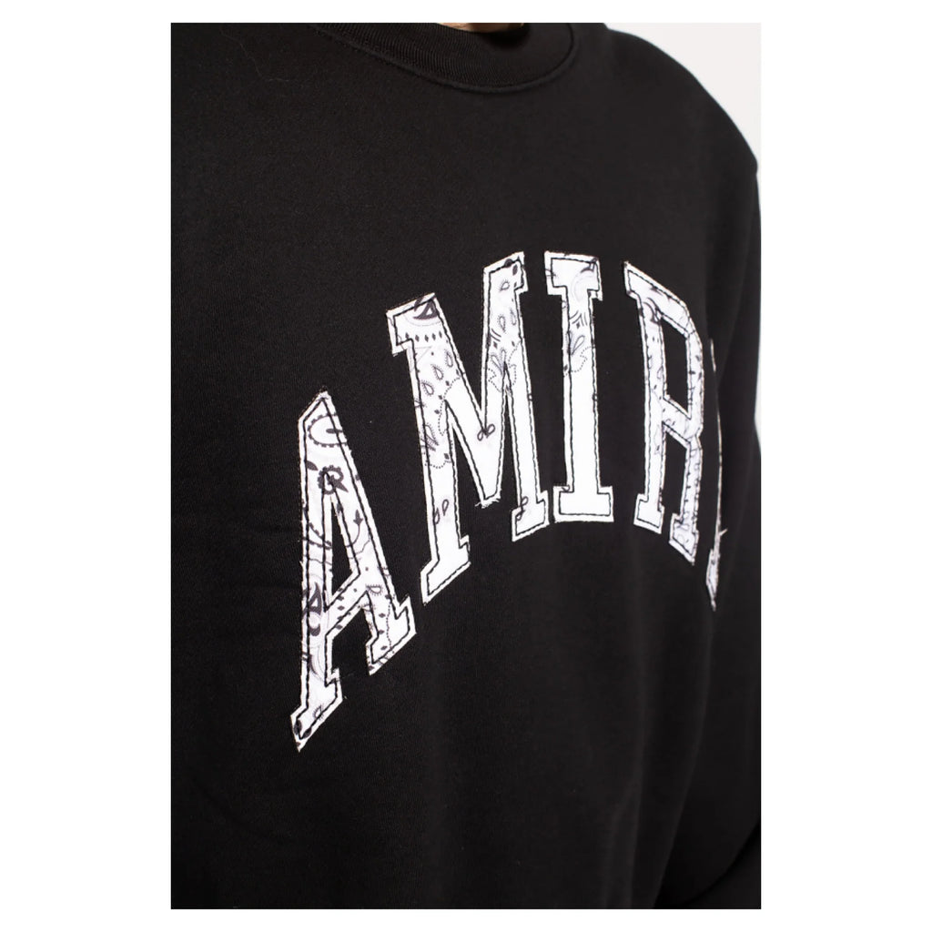 Amiri Bandana Patchwork Logo Crewneck