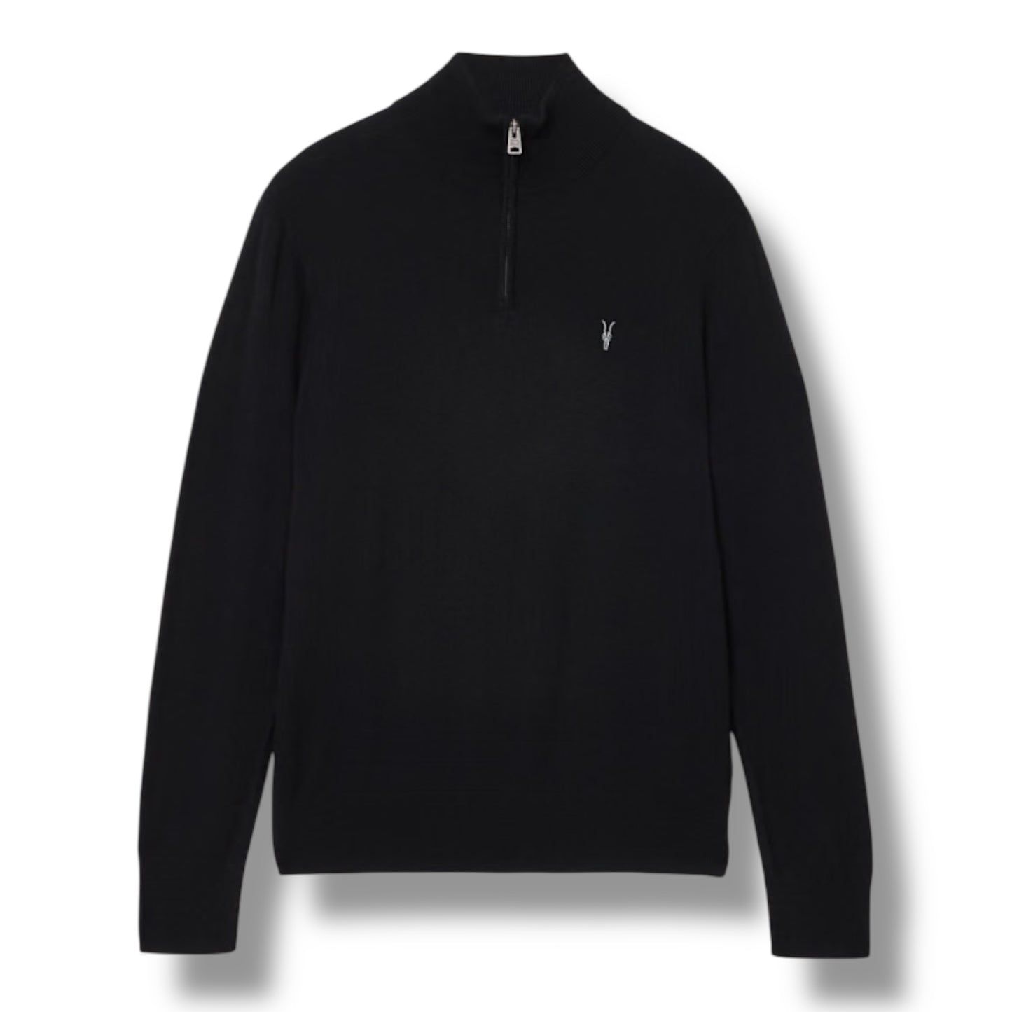 Allsaints Kilburn Zip Funnel Neck Ramskull Jumper