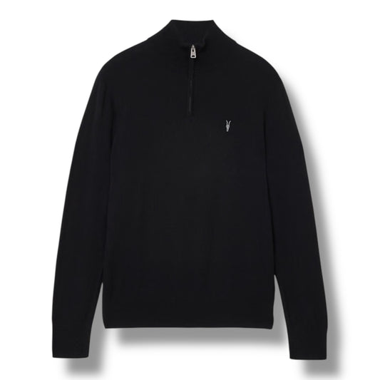 Allsaints Kilburn Zip Funnel Neck Ramskull Jumper
