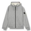 Stone Island Organic Cotton Gray Zip Hoodie