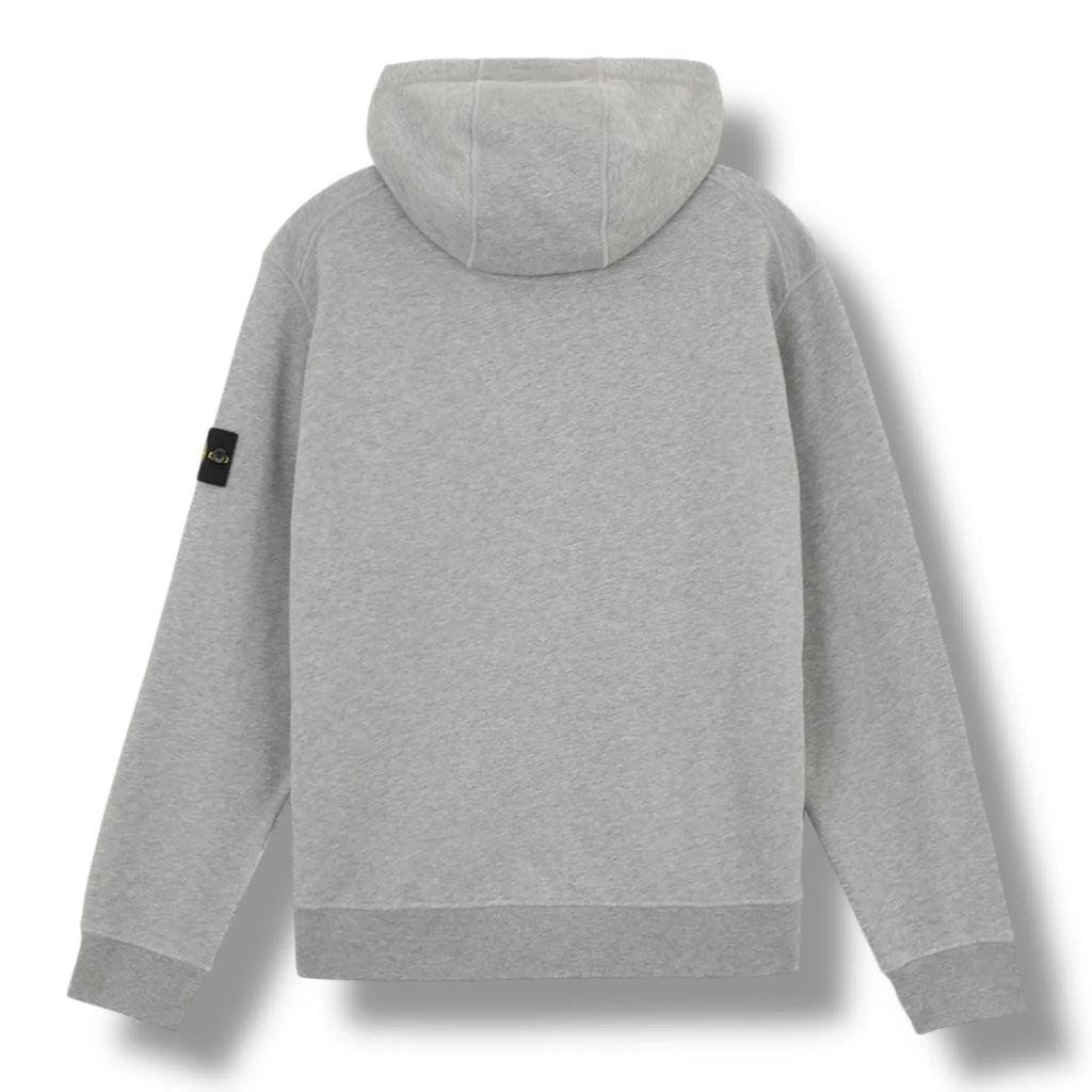 Stone Island Organic Cotton Grey Zip Hoodie