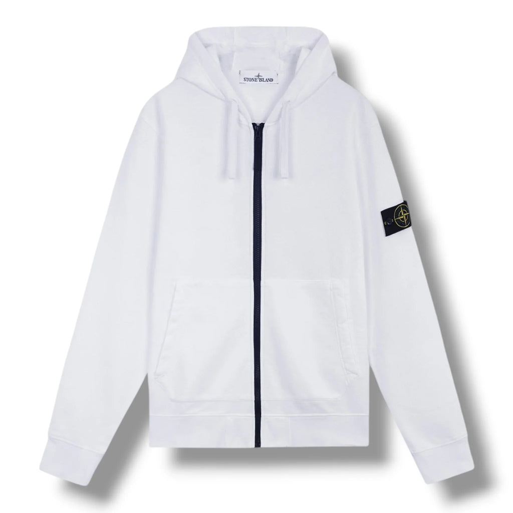 Stone Island Organic Cotton White Zip