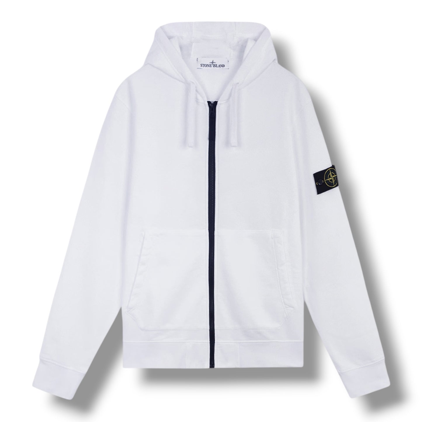 Stone Island Organic Cotton White Zip
